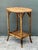 Vintage Woven Rattan Oval Side Table For Sale - Image 4 of 12
