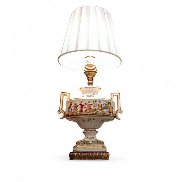 Textile Porcelain Table Lamps, 1890s, Set of 2 For Sale - Image 7 of 9