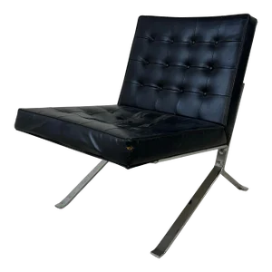 Royal Metal Black and Chrome Slipper Chair
