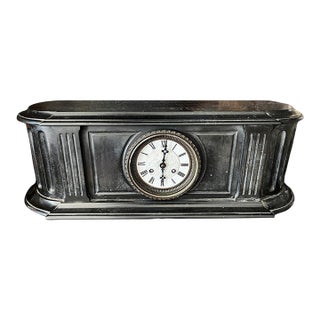 20th Century Black Marble Clock For Sale