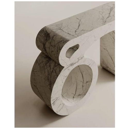 Stone Rosso Lepanto Marble Stone Prae Console by Esther Knopfler For Sale - Image 7 of 8