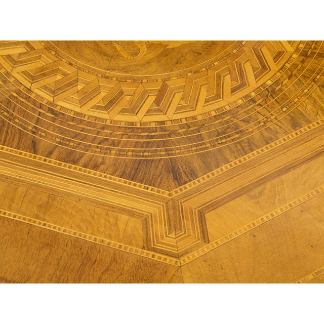 Italian 19th Century Octagonal Table with Saint George and the Dragon Marquetry For Sale - Image 4 of 12