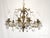 1950s Antique 10 Arm Big Brilliant Bold Beautiful Brass Cut Lead Crystal Chandelier For Sale - Image 5 of 12