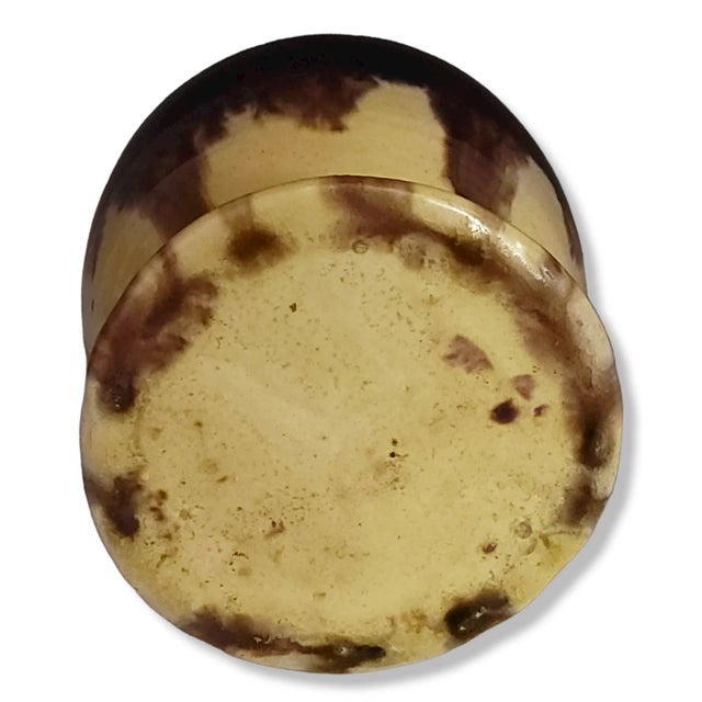 Vintage Double Handled Brown Drip Glaze Amphora Vase/Jug For Sale - Image 10 of 11