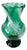 Mid-Century German Green and White Hand-Blown Glass Vase, 1960s For Sale