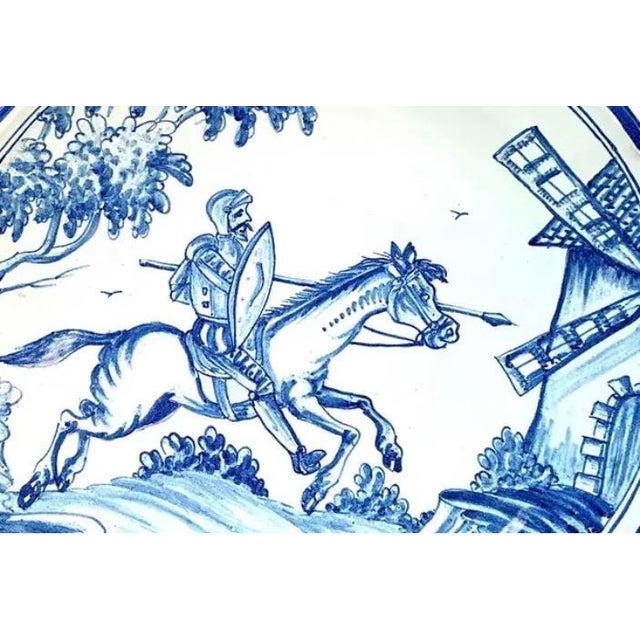 Hand-Painted Spanish Ceramic Charger by P. Arzobispo For Sale - Image 4 of 7