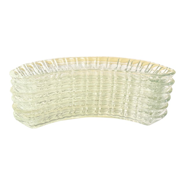 Vintage Ruffled Edge Glass Bone Plates-Set of 6 For Sale