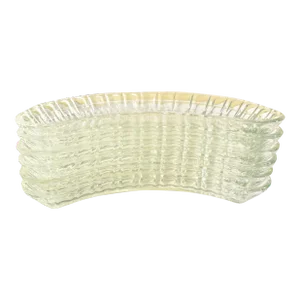 Vintage Ruffled Edge Glass Bone Plates-Set of 6