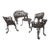 Circa 1950s — By J. F. Day & Co. Cast Iron Grapevine Garden Suite, 5 Pieces, Attributed For Sale