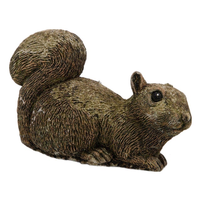 Composite Stone Squirrel Garden Ornament, English 20th Century For Sale