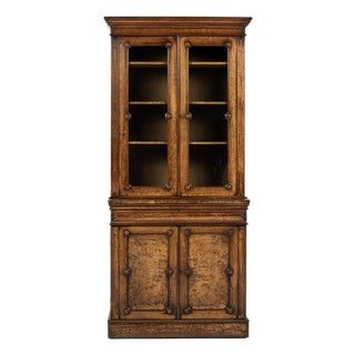 19th Century English Pollard Oak Bookcase For Sale