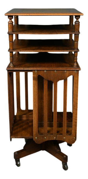 Walnut Revolving Bookcase from G.Lancelin, 1890s