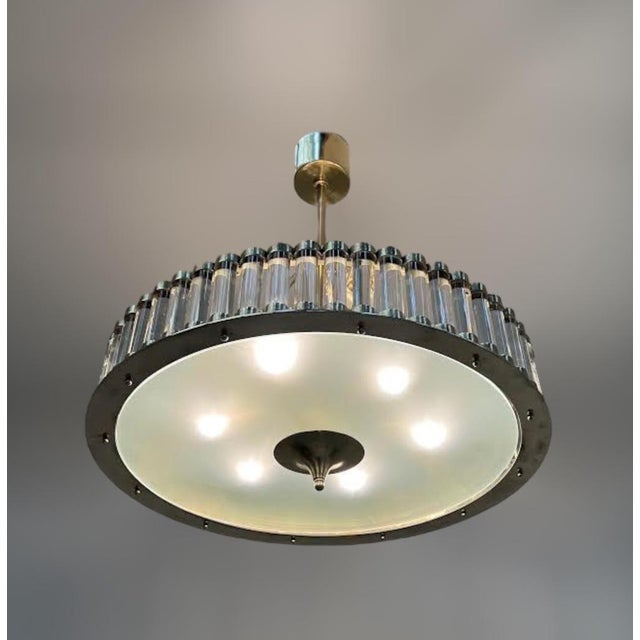 Glass 21st Century Murano Drum Chandelier by Fabio LTD For Sale - Image 7 of 8