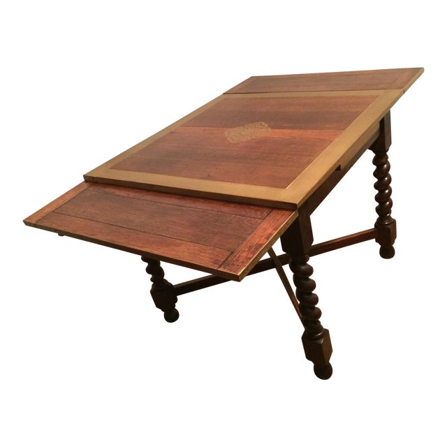 English Oak Antique Barley Twist Pub Table Chairish