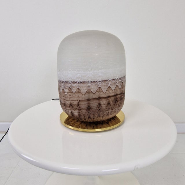 1970s Vintage Hand-Blown Murano Glass Table Lamp, Italy, 1970 For Sale - Image 5 of 13
