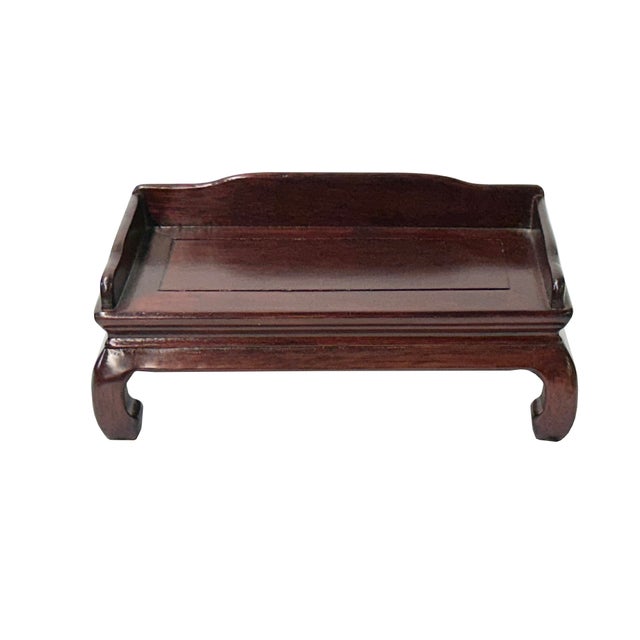 2000 - 2009 Chinese Rosewood Handmade Daybed Chaise Miniature Display Art For Sale - Image 5 of 6