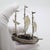 Imposing vintage sculpture depicting a sailing galleon, handcrafted in Italy between the 1980s and 1990s (later engraved...