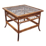 Mid Century Brighton Pavilion Style Bamboo Fretwork Side Table For Sale