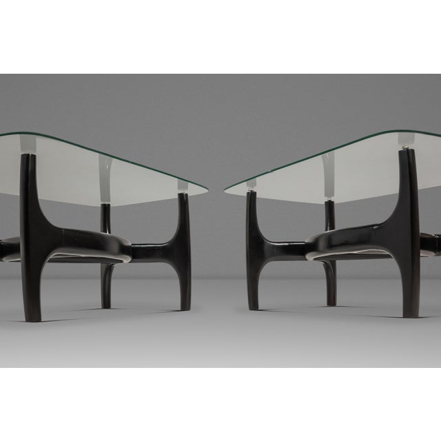 Set of Two (2) MCM Sculptural Biomorphic Side Tables / End Tables After Adrian Pearsall for Craft Associates in Ebony, Usa, C. 1960s For Sale - Image 12 of 18