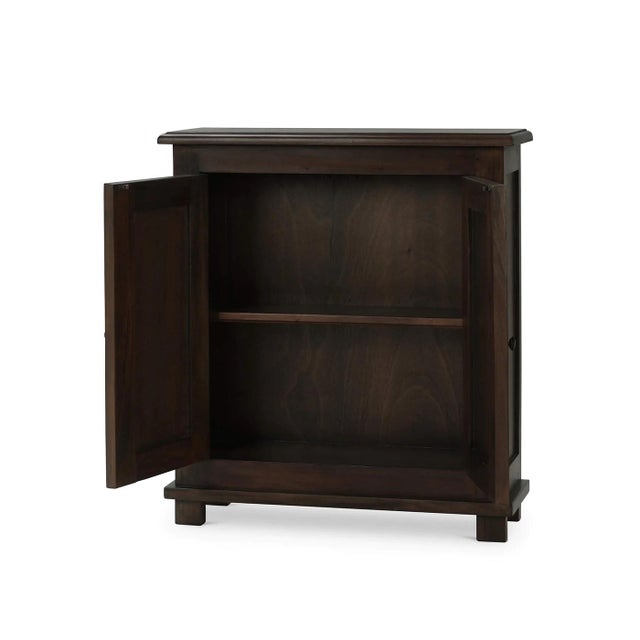 Farmhouse Rustic Farmhouse Side Cabinet - Walnut Finish For Sale - Image 3 of 9