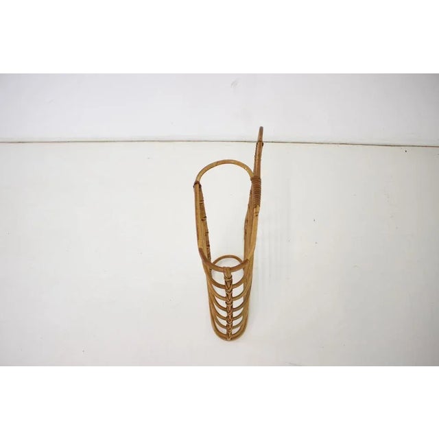 1970s Wall Bamboo Magazine Holder, Former Czechoslovakia, 1970s For Sale - Image 5 of 7