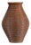 Ribbed Vintage Pottery Vase With Burnished Surface For Sale