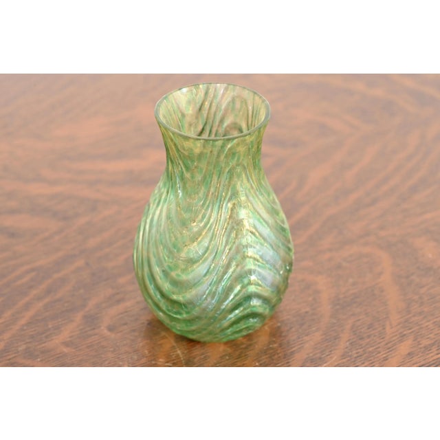 Art Deco Loetz Art Nouveau Oceanik Iridescent Art Glass Vase For Sale - Image 3 of 10