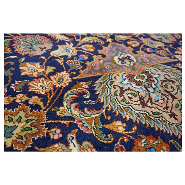 Textile Antique Persian Tabriz 10 x 16 Ivory & Brown Handmade Area Rug #1143508 For Sale - Image 7 of 12