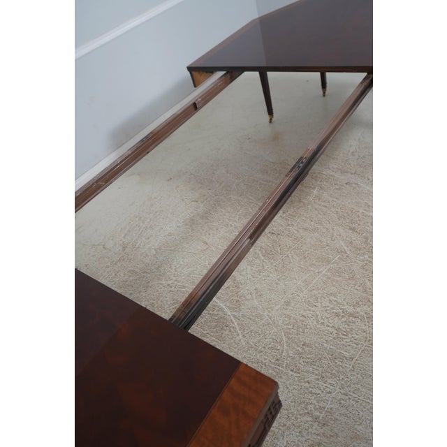 Brown Henredon Large Mahogany Chippendale Dining Room Table For Sale - Image 8 of 12