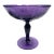 Late 19th C. Amethyst Etched Glass Compote Art Nouveau Victorian Traditional For Sale