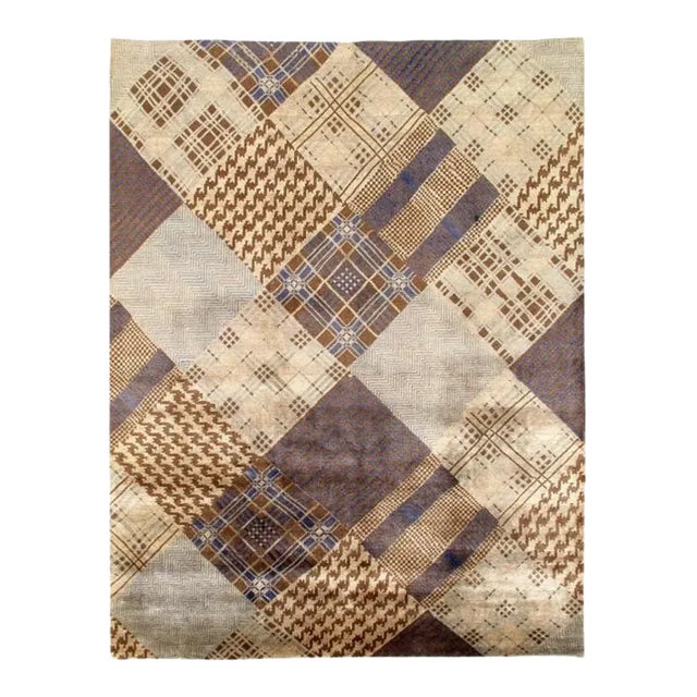 2020s Fine Hand Knotted Modern Rug For Sale
