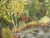 Large 1970s Folk Art Landscape Oil Painting, Framed For Sale - Image 4 of 7