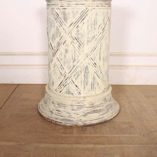 English Cylindrical Sculpture Stand For Sale - Image 3 of 8