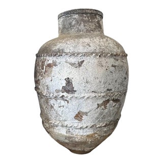 Extra Large Vintage Olive Jar, 22" X 31.5" For Sale