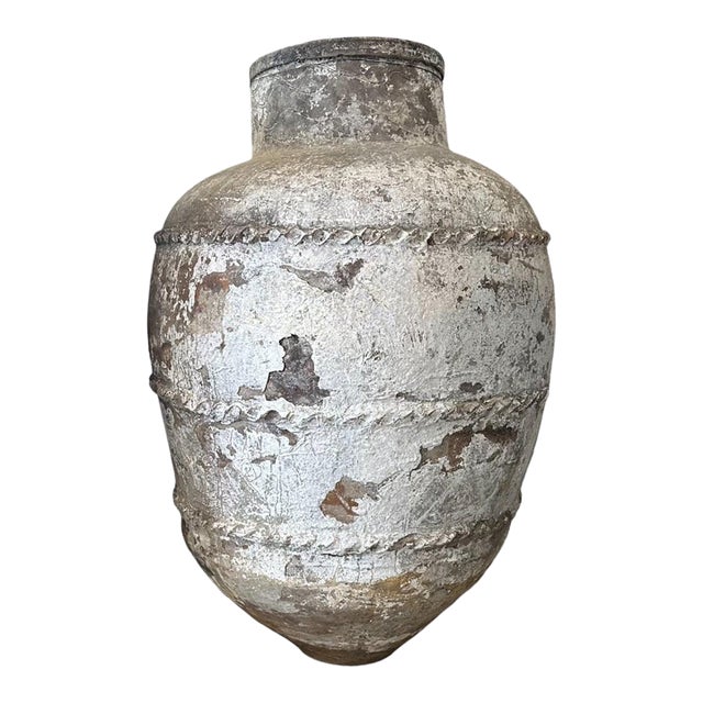 Extra Large Vintage Olive Jar, 22" X 31.5" For Sale