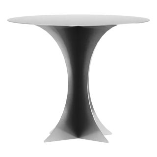 T-01 Silver Stainless Steel Metal Dining Table by Kwaku Boateng For Sale
