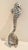 Mid-Century Modern Seahorse Shaped Tasting or Salad Spoon Utensil For Sale In Los Angeles - Image 6 of 8