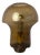 Brown Mushroom Lamp with Glass Inclusion from Süssmuth Leuchten, 1970s For Sale