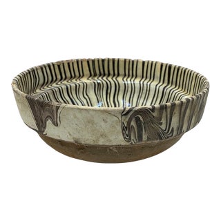 Vintage Hungarian Folk Art Decorative Bowl For Sale