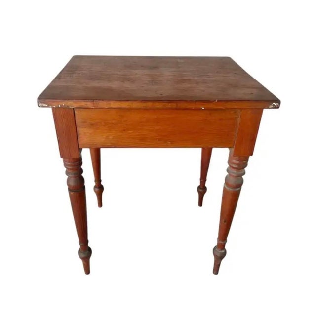 Sheraton Cherry Side Table, Antique American Design For Sale - Image 4 of 7