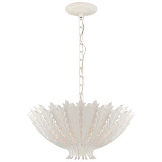 AERIN for Visual Comfort Signature Hampton Small Chandelier in Plaster White For Sale