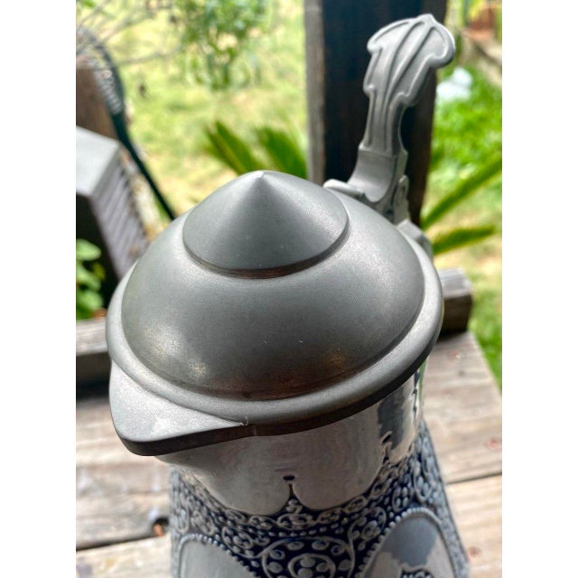 Wick-Werke German Jugendstil Salt-Glazed Stoneware 2½-Liter Lidded Pitcher, C. 1920s For Sale In San Francisco - Image 6 of 18