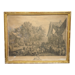 La 3ème Fête Flamande 18th Century Lithograph by Jacques-Philippe Le Bas