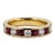 Late 20th Century 18k Ruby & DIamond Band, Size 5 For Sale