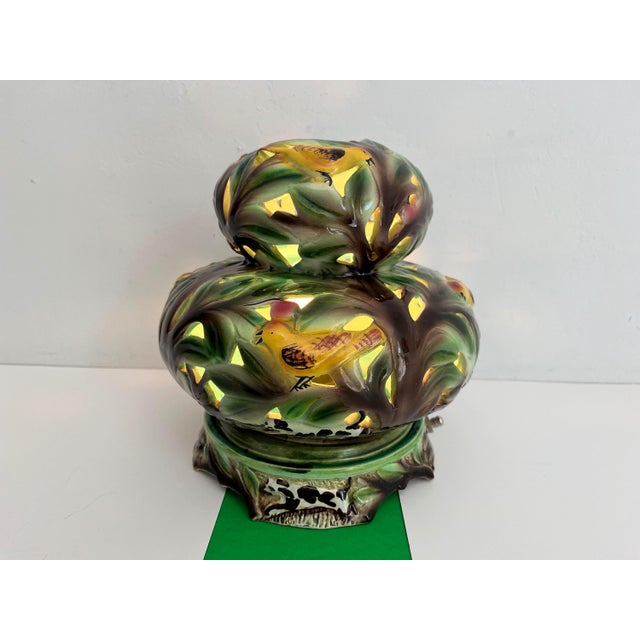 1950s Italian Flora & Fauna Lamp For Sale - Image 6 of 17
