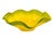 2000 - 2009 Blenko Centerpiece Bowl Large 16" Art Glass Yellow Green Threaded Large Signed Walter Blenko For Sale - Image 5 of 11