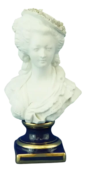 Rococo Bust in Biscuit Porcelain Depicting a Lady with Hat from Sevrès, France, 1770s