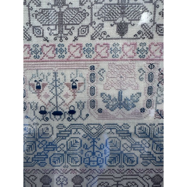 Traditional Needlepoint Sampler For Sale - Image 3 of 12