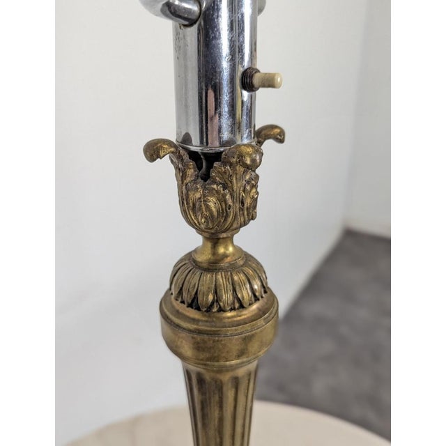 Neoclassical Brass Table Lamp For Sale - Image 6 of 8