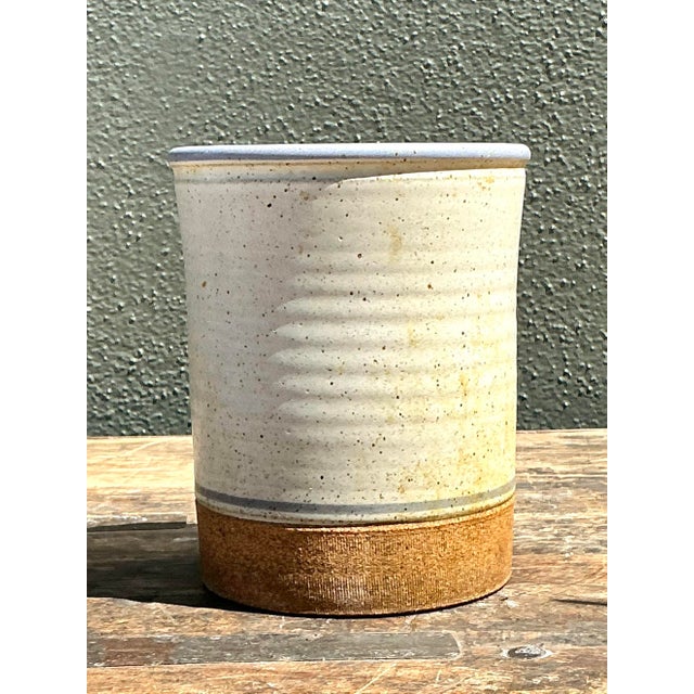Vintage Original Studio Pottery Vase For Sale - Image 4 of 12